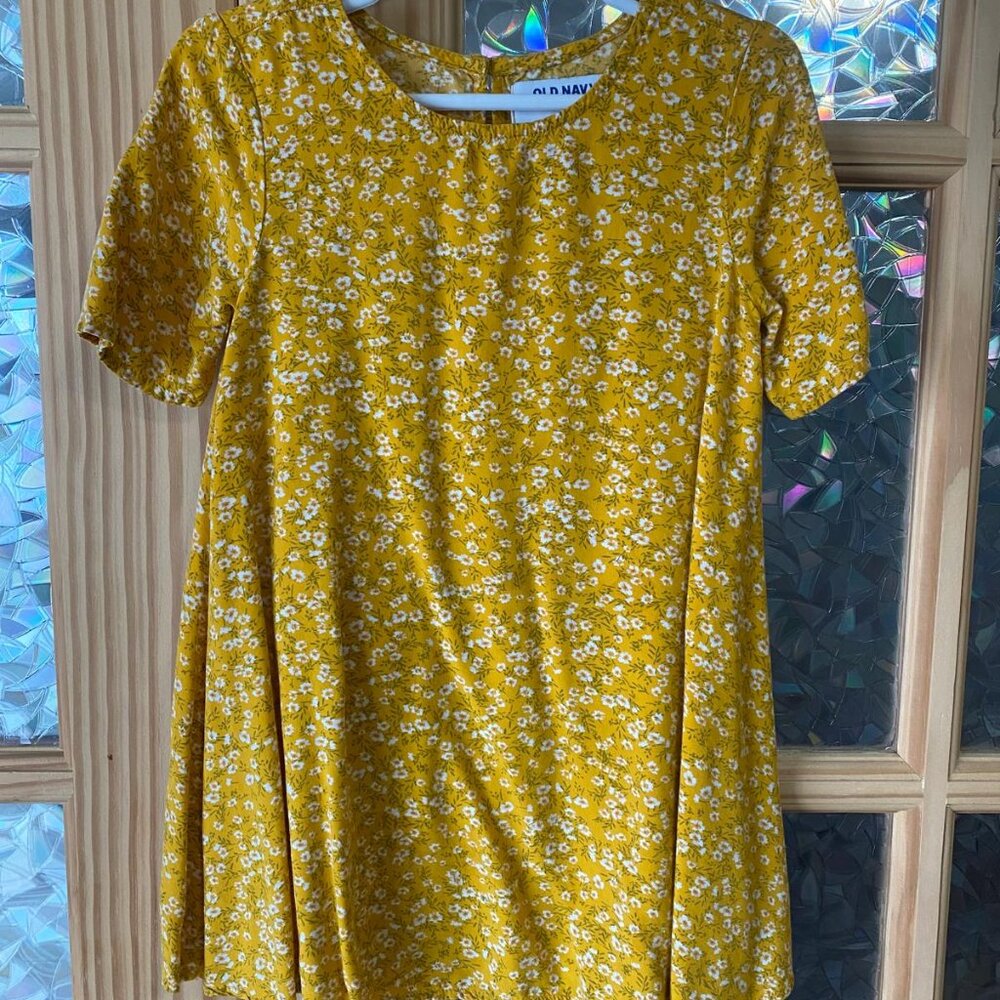 Toddler's 4T Old Navy Yellow Floral Sundress Hippy Lightweight Adorable